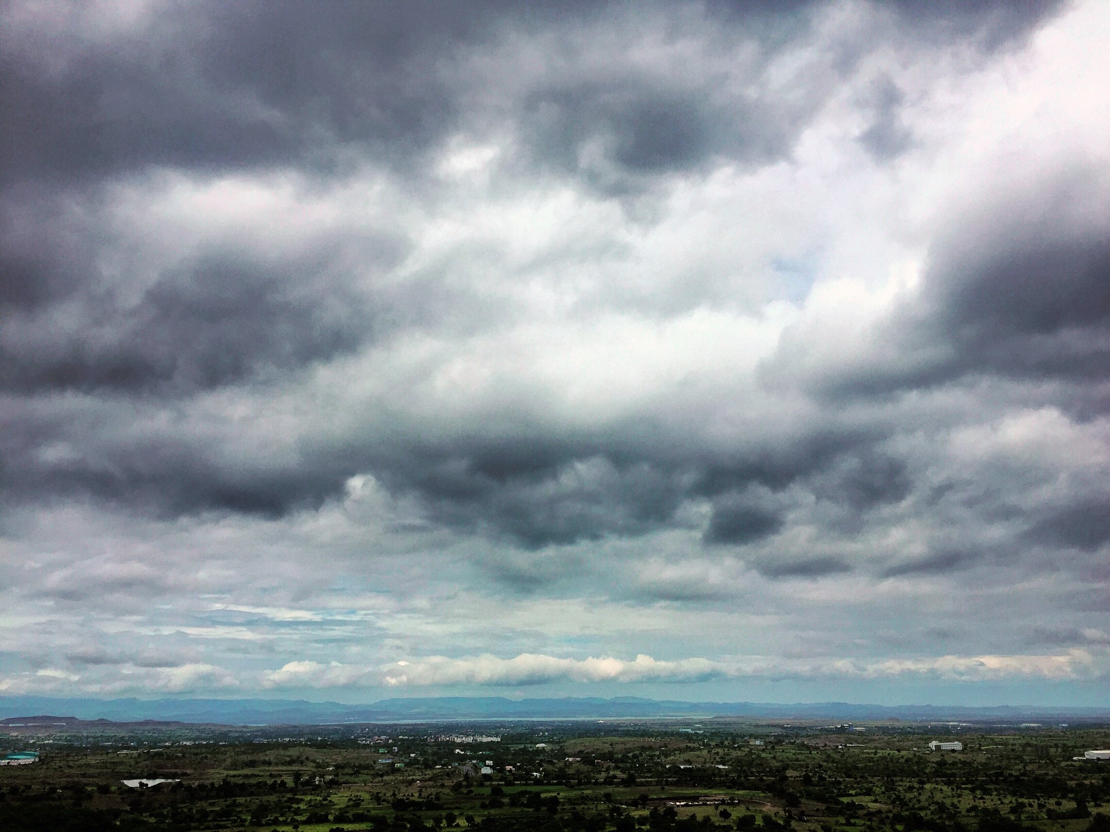 Heavy skies over the plains. â€” Khandala, Maharashtra Â· Aug 2016