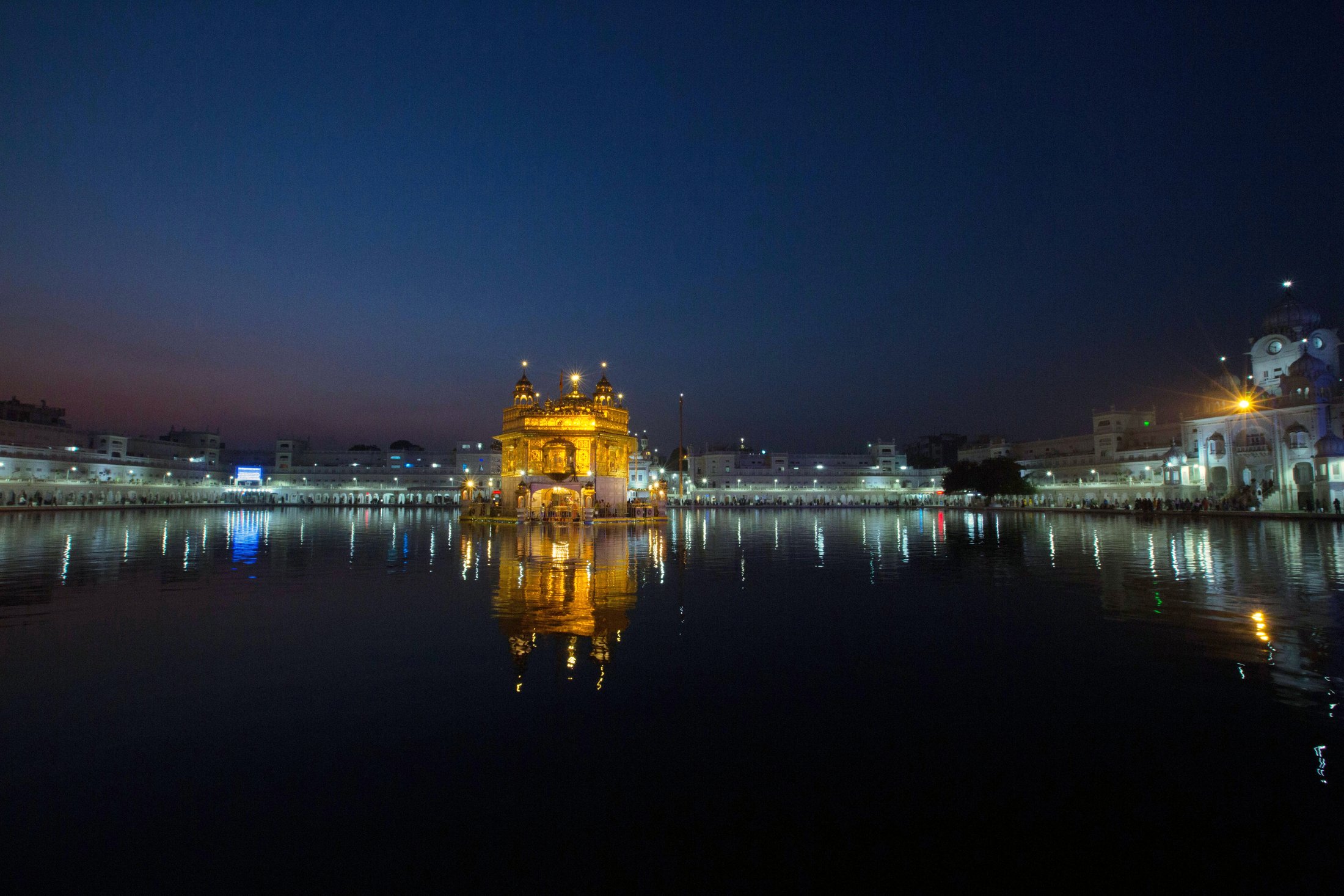 The Golden Temple after dark. â€” Amritsar, Punjab Â· Nov 2015