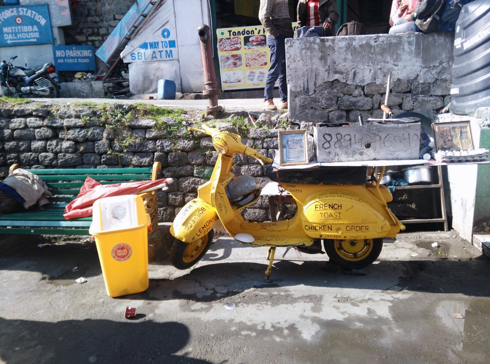 The yellow scooter â€” Rambo's, in Dalhousie. â€” Himachal Pradesh Â· Nov 2015